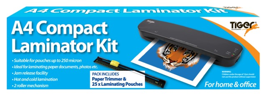 Tiger Stationery Laminator Kit Compact A4