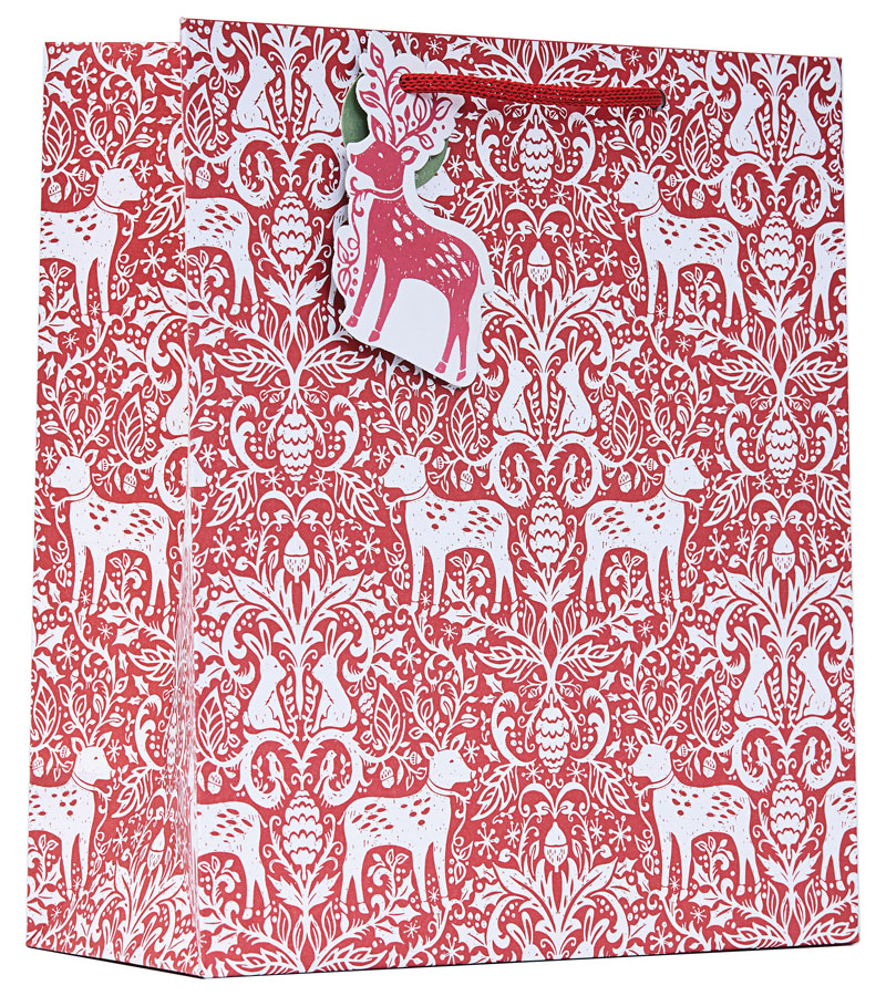 Partisan 6 Pack Gift Bag Holly Medium