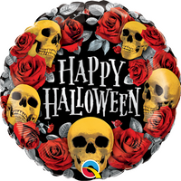 Halloween Golden Skulls 18" Foil Balloon