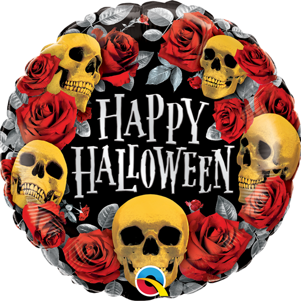 Halloween Golden Skulls 18" Foil Balloon