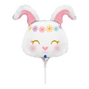 Hippie Bunny 14" Mini Foil Balloon