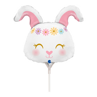 Hippie Bunny 14" Mini Foil Balloon