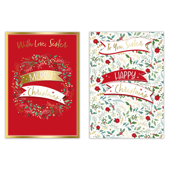 Poppyhill 12 Pack Cards C50 Christmas Sister