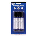 Tallon 4 Pack Permanent Markers Chisel Tip Black