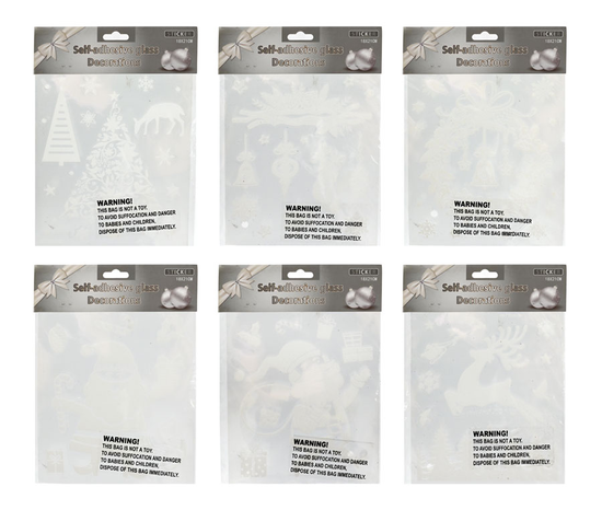 Window Clings White 18x21cm 48pk
