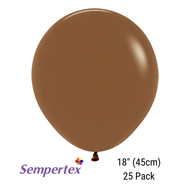 Sempertex Fashion Coffee 18" Latex Balloons 25pk
