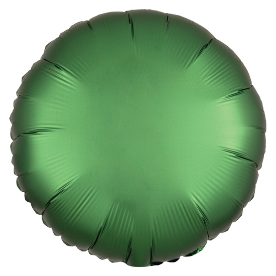 Anagram Foil Balloon Satin Luxe Emerald Round 18"