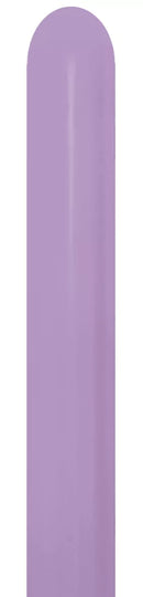 Sempertex latex modelling nozzles in lilac, 50-pack, suitable for detailed balloon shaping and decorating.
