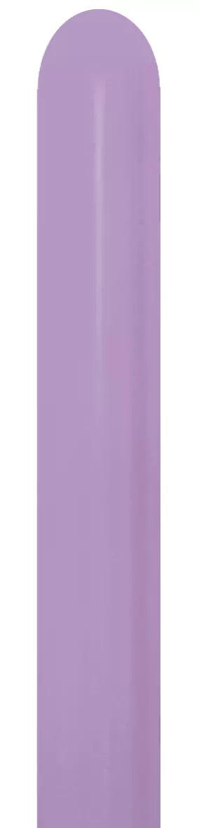 Sempertex latex modelling nozzles in lilac, 50-pack, suitable for detailed balloon shaping and decorating.