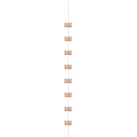 5ft Hanging D cor Happy Birthday Glitz Rose Gold