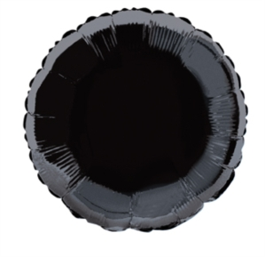 Unique Foil Balloon Black Round 18