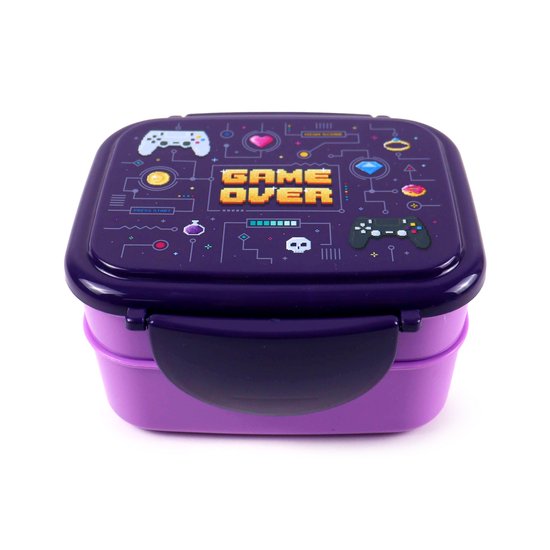 Puckator Lunch Box With Cutlery Game Over
