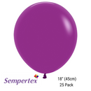 Sempertex Fashion Purple Orchid 18" Latex 25pk