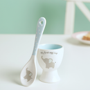 Widdop Hello Baby Egg Cup & Spoon Blue