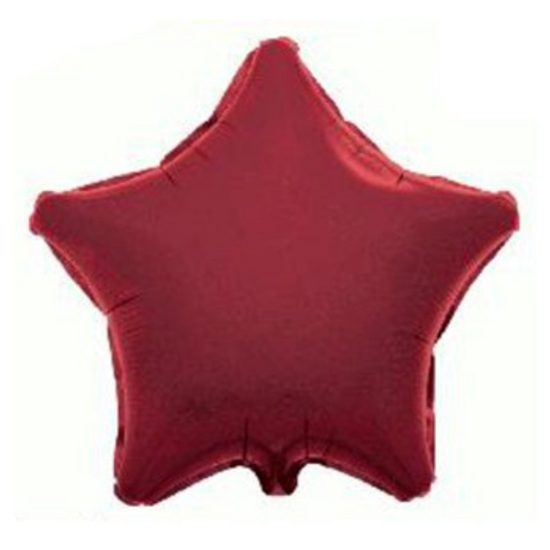 Oaktree Foil Balloon Burgundy Star 19
