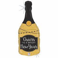 Foil Blln Shape Glittering New Year