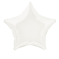 Unique Foil Balloon White Star 20