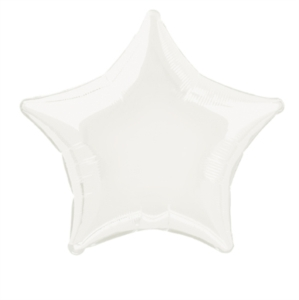 Unique Foil Balloon White Star 20