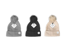 Marl Ribbed Hat W/Pom Pom 12pk