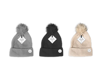 Marl Ribbed Hat W/Pom Pom 12pk