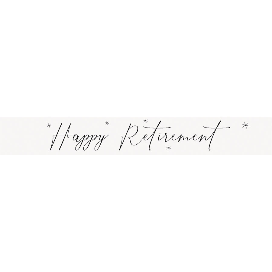 Unique Banner Happy Retirement 9ft