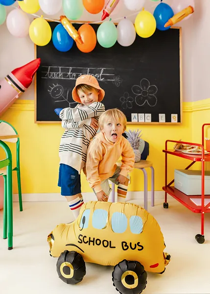 PartyDeco Foil Balloon School Bus 26" (Air Fill)