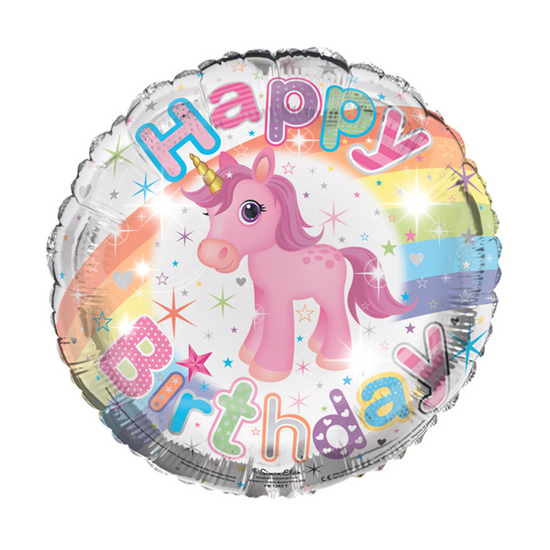 Simon Elvin Birthday Unicorn 18" Foil Balloon