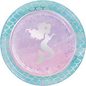 Iridescent Mermaid 22cm Plates 8pk