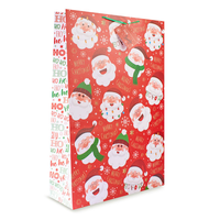 Gift Bag Santa Faces Extra Large Portrait 12pk