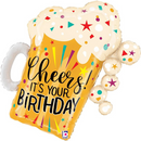 Grabo Cheers Confetti Beer 27" Foil Balloon