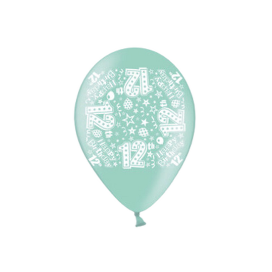 Age 12 Latex Balloons 9" 10pk