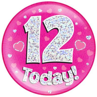 Oaktree Badge 12 Today Pink Jumbo 6