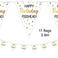 Happy Birthday Pisshead Bunting 3.9m