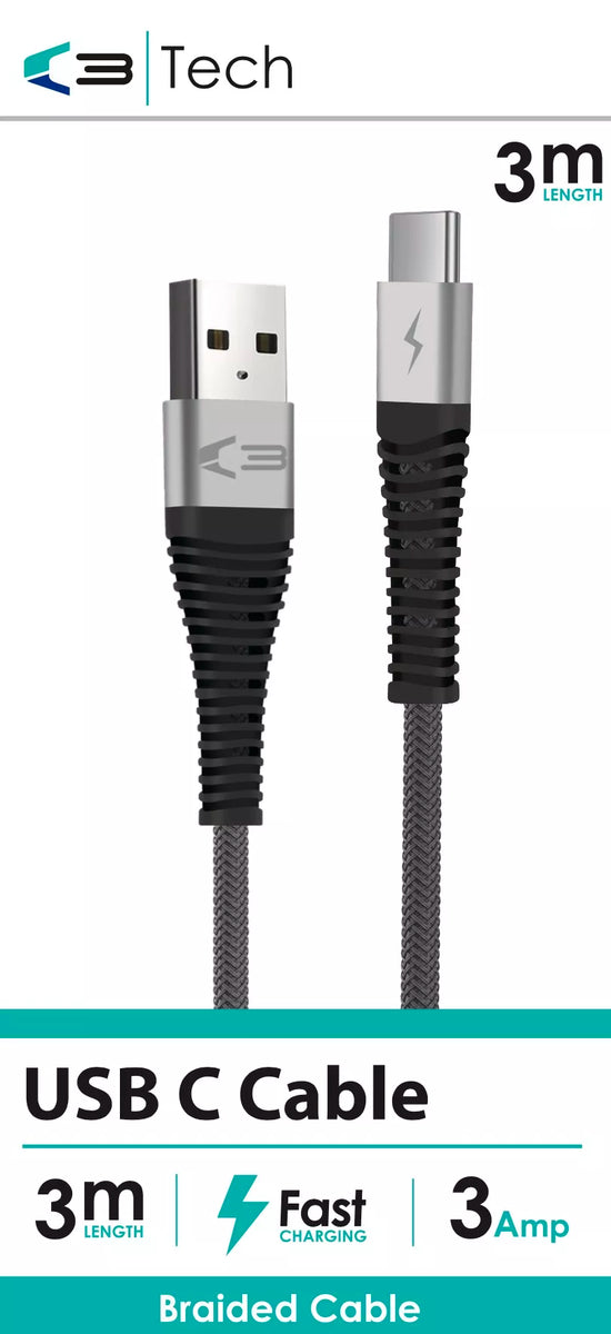 Braided Cable USB C 3m