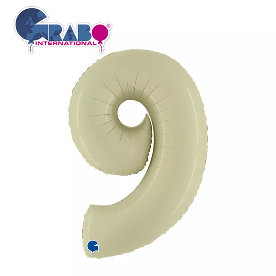 Grabo Foil Balloon Olive Green 40" Number 9