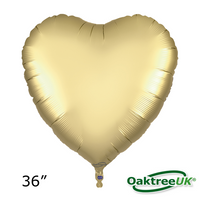 Oaktree Foil Balloon Pure Gold Heart 36"