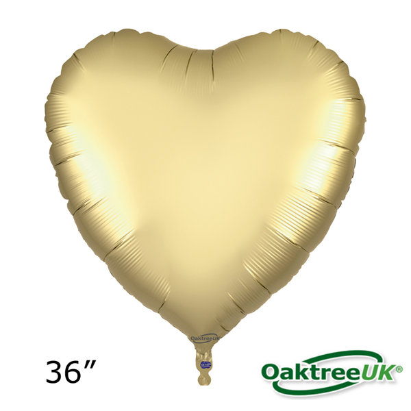 Oaktree Foil Balloon Pure Gold Heart 36"