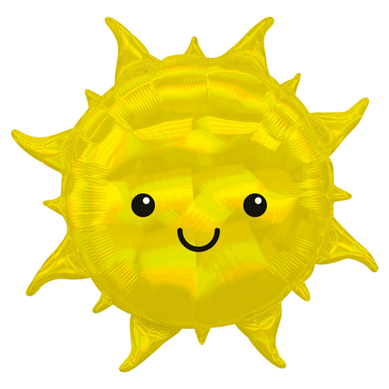 Anagram Iridescent Smiling Sun 27" Foil Balloon