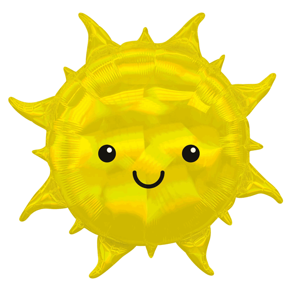 Anagram Iridescent Smiling Sun 27" Foil Balloon
