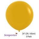 Sempertex Mustard 24" (2ft) Latex Balloons 3pk