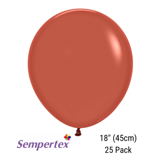 Sempertex Terracotta 18" Latex Balloons 25pk