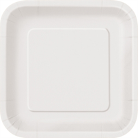 Unique 14 Pack Plates Paper Bright White 9