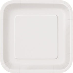 Unique 14 Pack Plates Paper Bright White 9