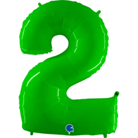Grabo Foil Balloon Hot Lime Fluo 40" Number 2