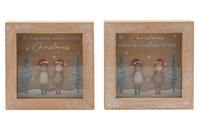 Plaque Pebble Framed 12x12cm (Design May Vary)