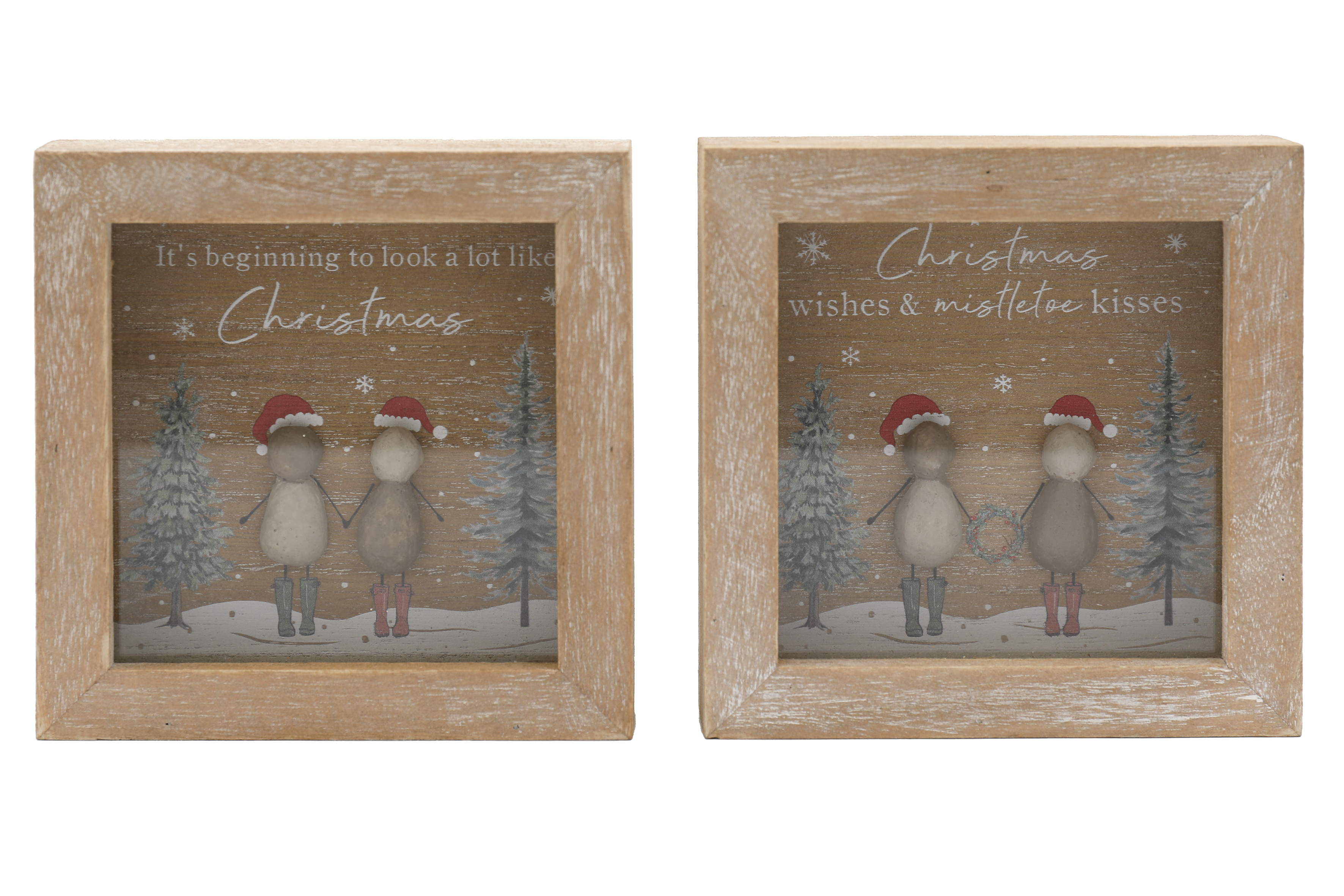 Plaque Pebble Framed 12x12cm (Design May Vary)