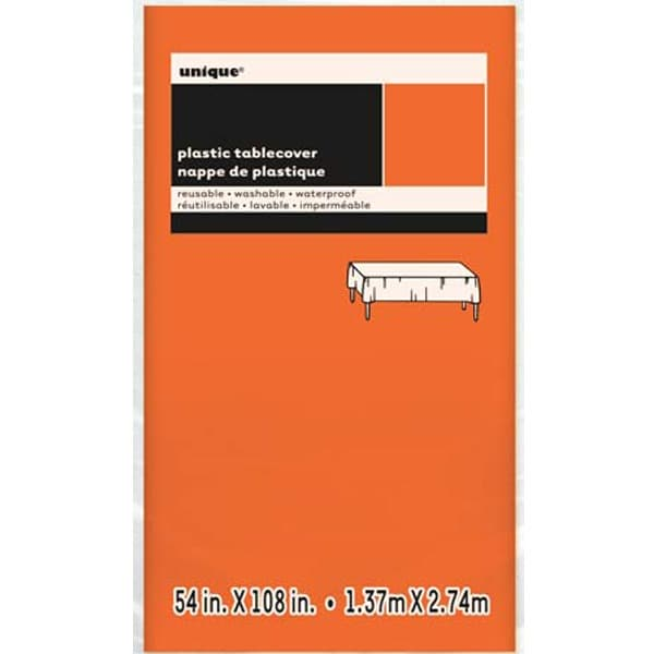 Unique Tablecover Pumpkin Orange 54" x 108