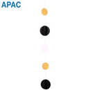 Black, Gold and Silver Circle Balloon Tail