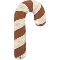 Grabo Candy Cane Satin Chocolate 35" Foil Balloon