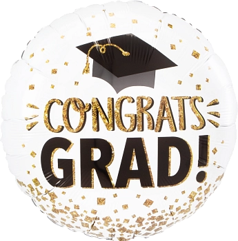 Anagram Congrats Grad Glitter 17" Foil Balloon